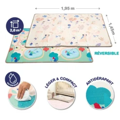 Ludi Grand tapis pliable reversible Multicolore