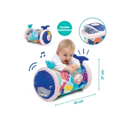 Ludi Jouet Baby Roller Tissus Baleine Multicolore