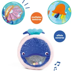 Ludi                    Jouet Baby Roller Tissus Baleine    Multicolore