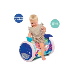 Ludi Jouet Baby Roller Tissus Baleine Multicolore