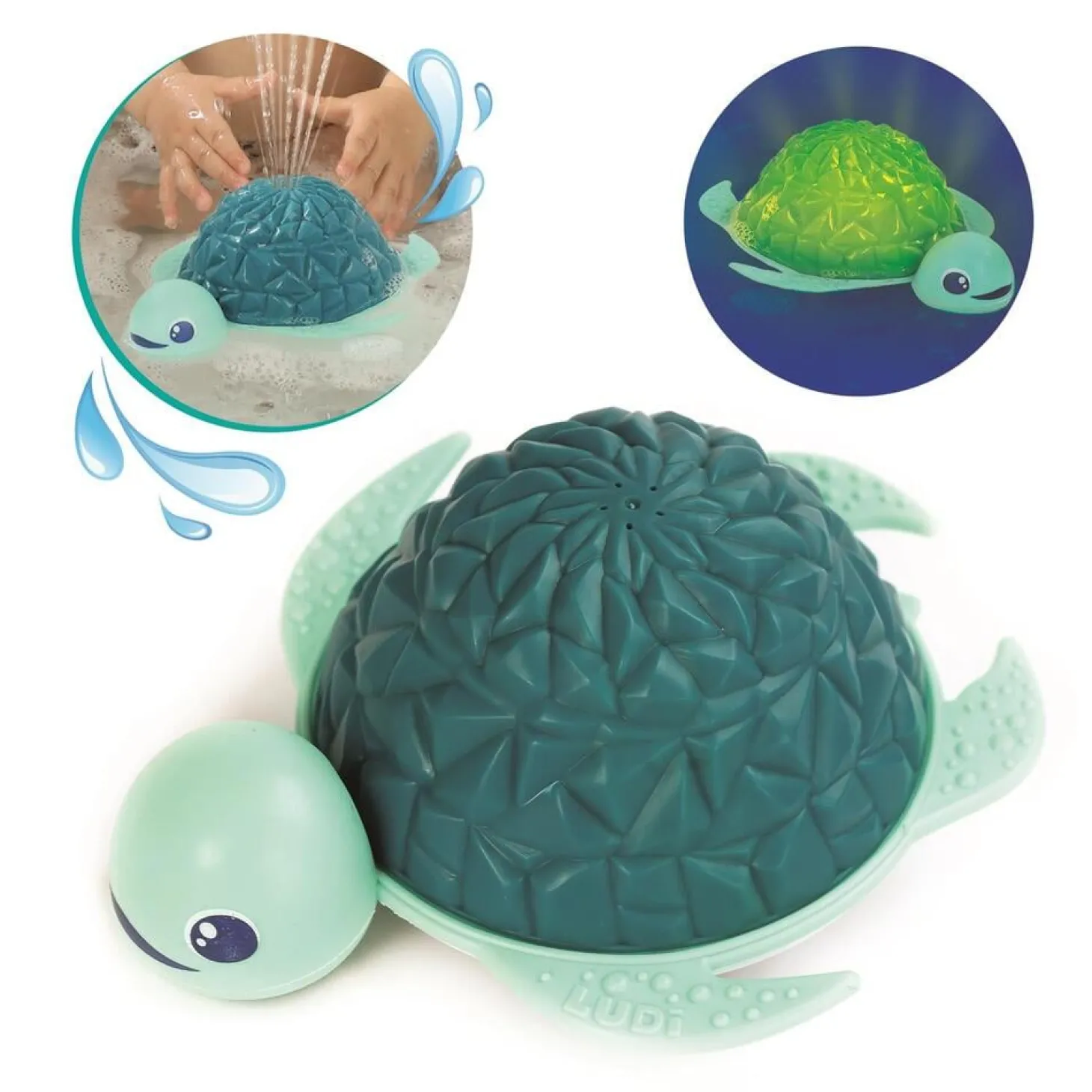 Ludi Jouet de bain Tortue d'eau Bleu