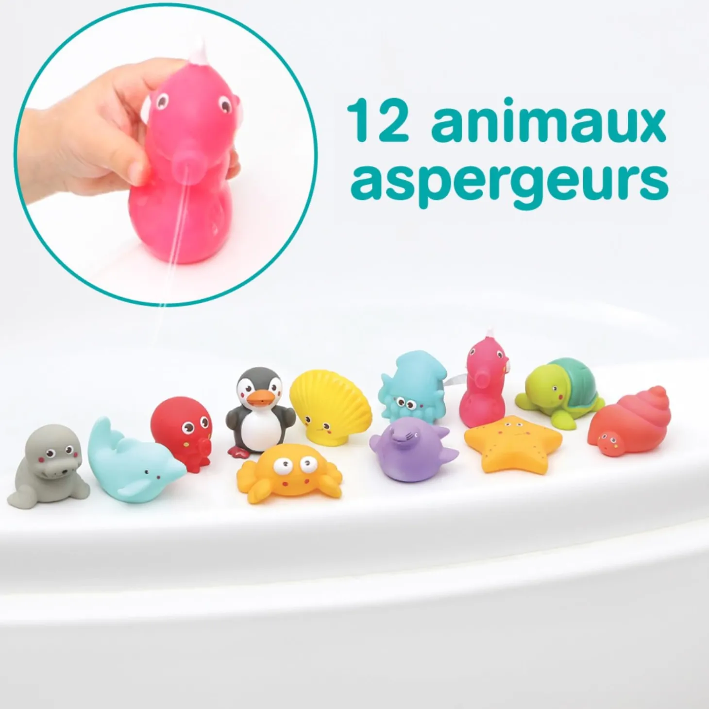Ludi Jouets de bain aspergeurs 12 mers Multicolore