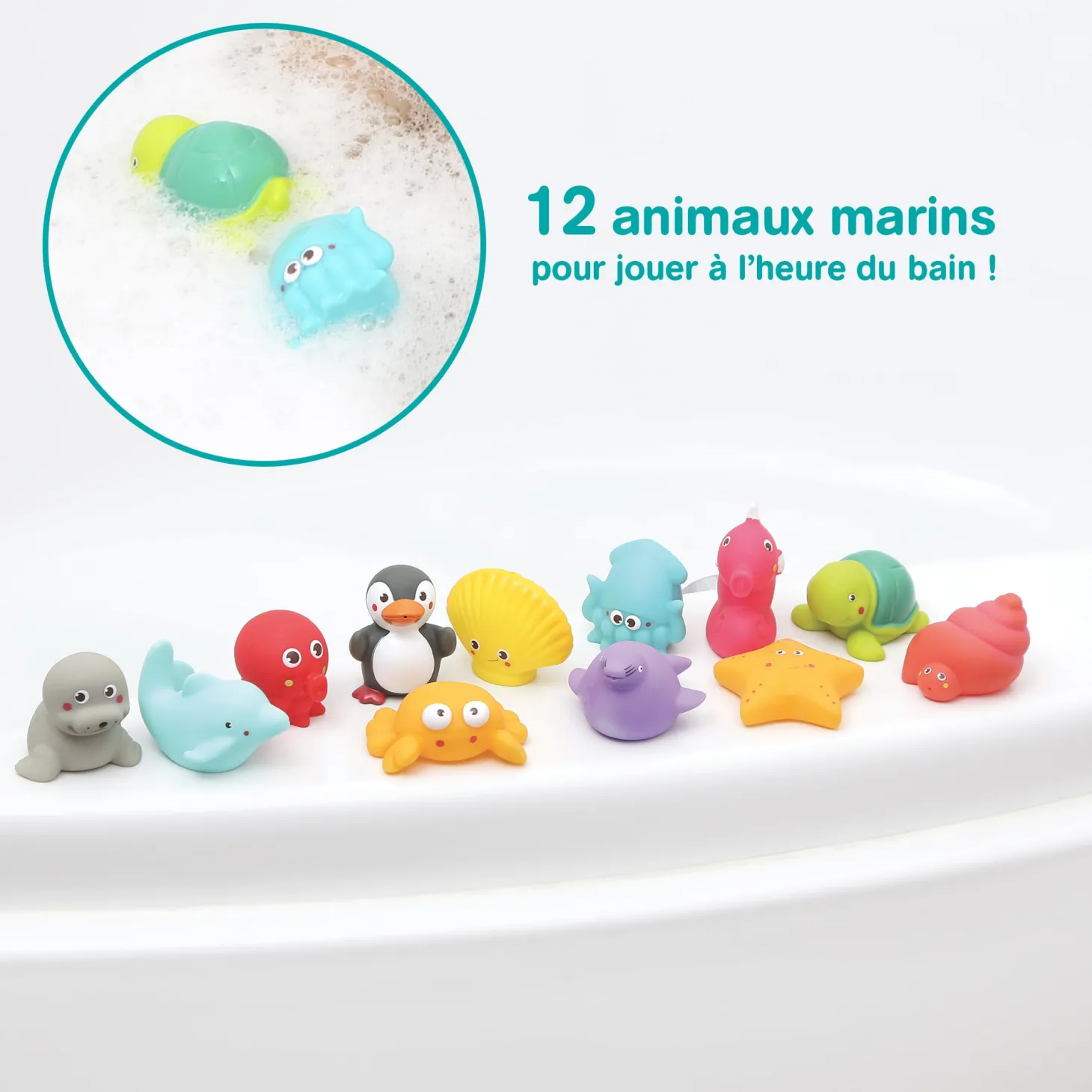 Ludi Jouets de bain aspergeurs 12 mers Multicolore