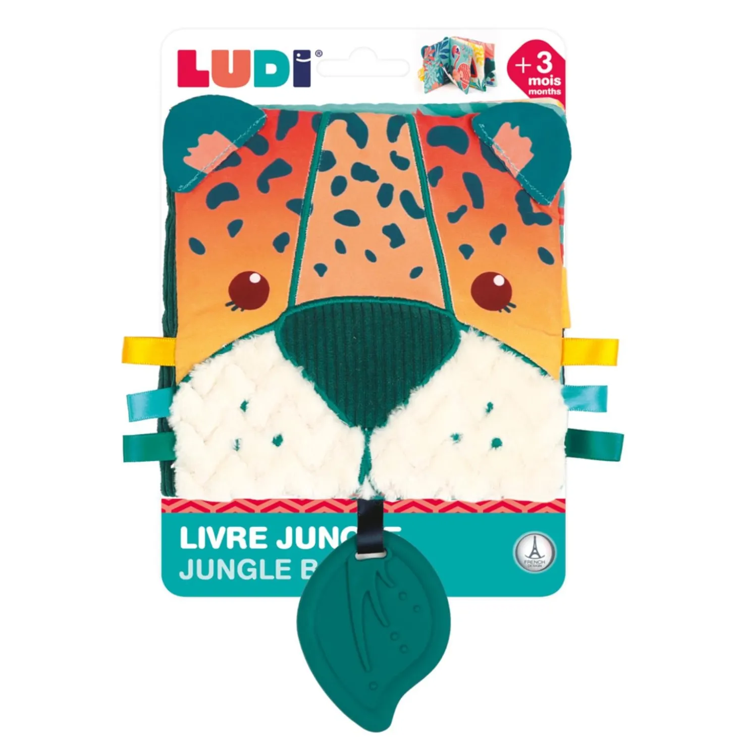 Ludi Livre tissus jungle Multicolore 3 mois