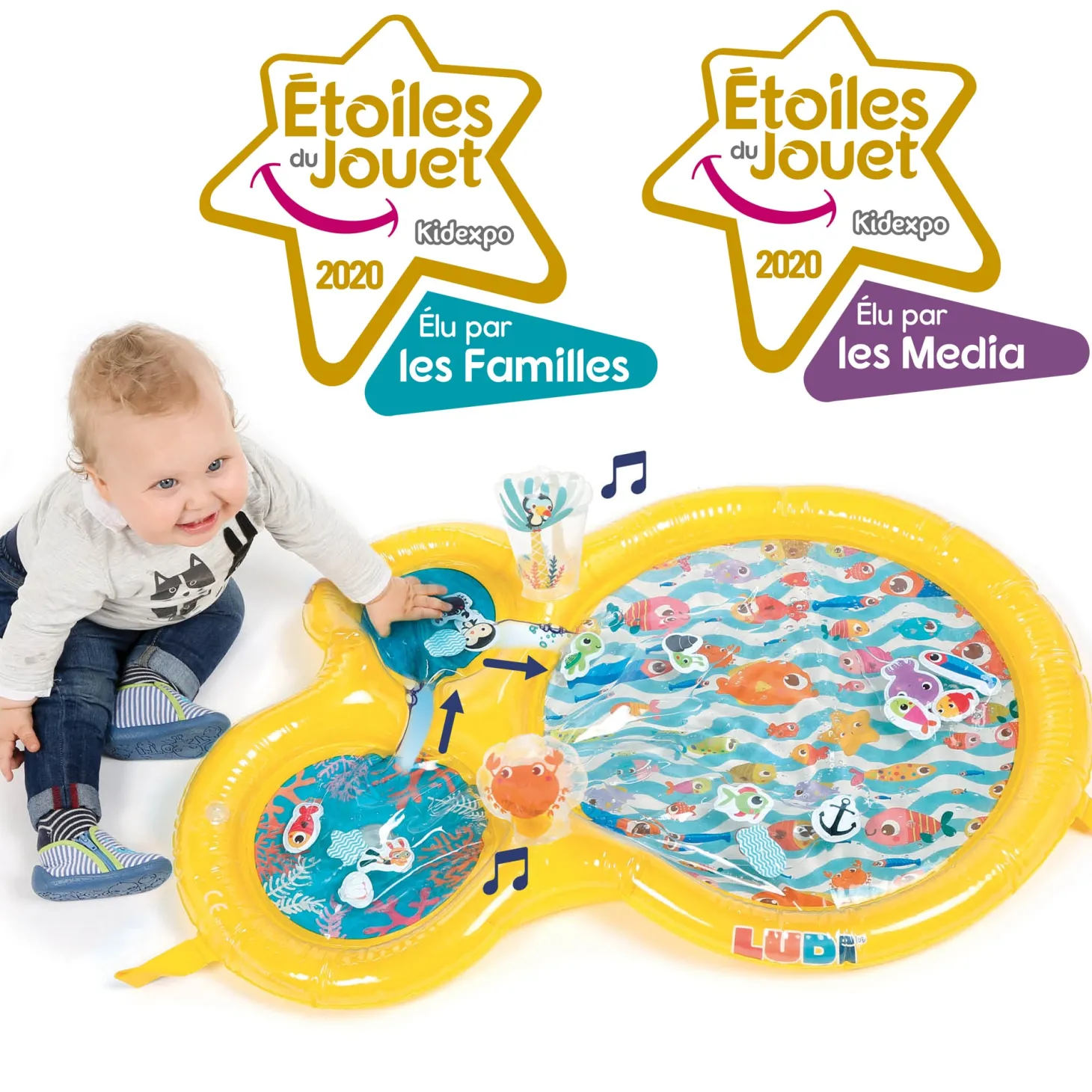 Ludi Maxi tapis d'eau Jaune