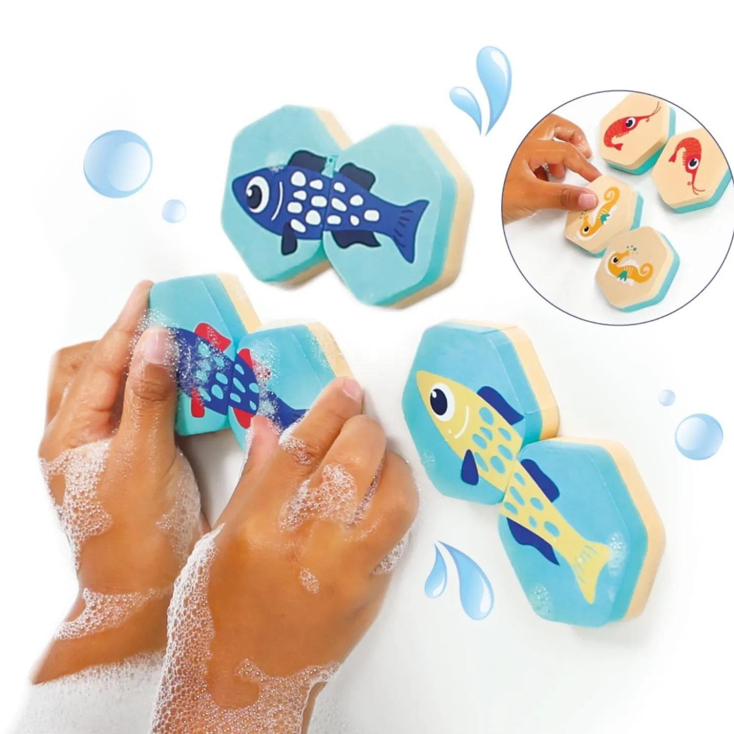 Ludi Memory puzzle bain Multicolore