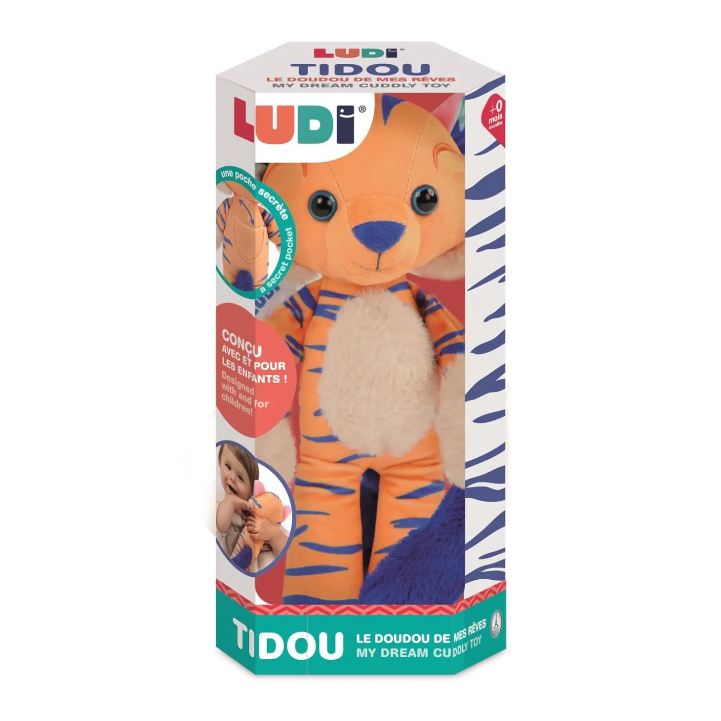 Ludi Peluche tidou Orange
