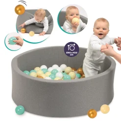 Ludi Piscine à balle Ronde Gris
