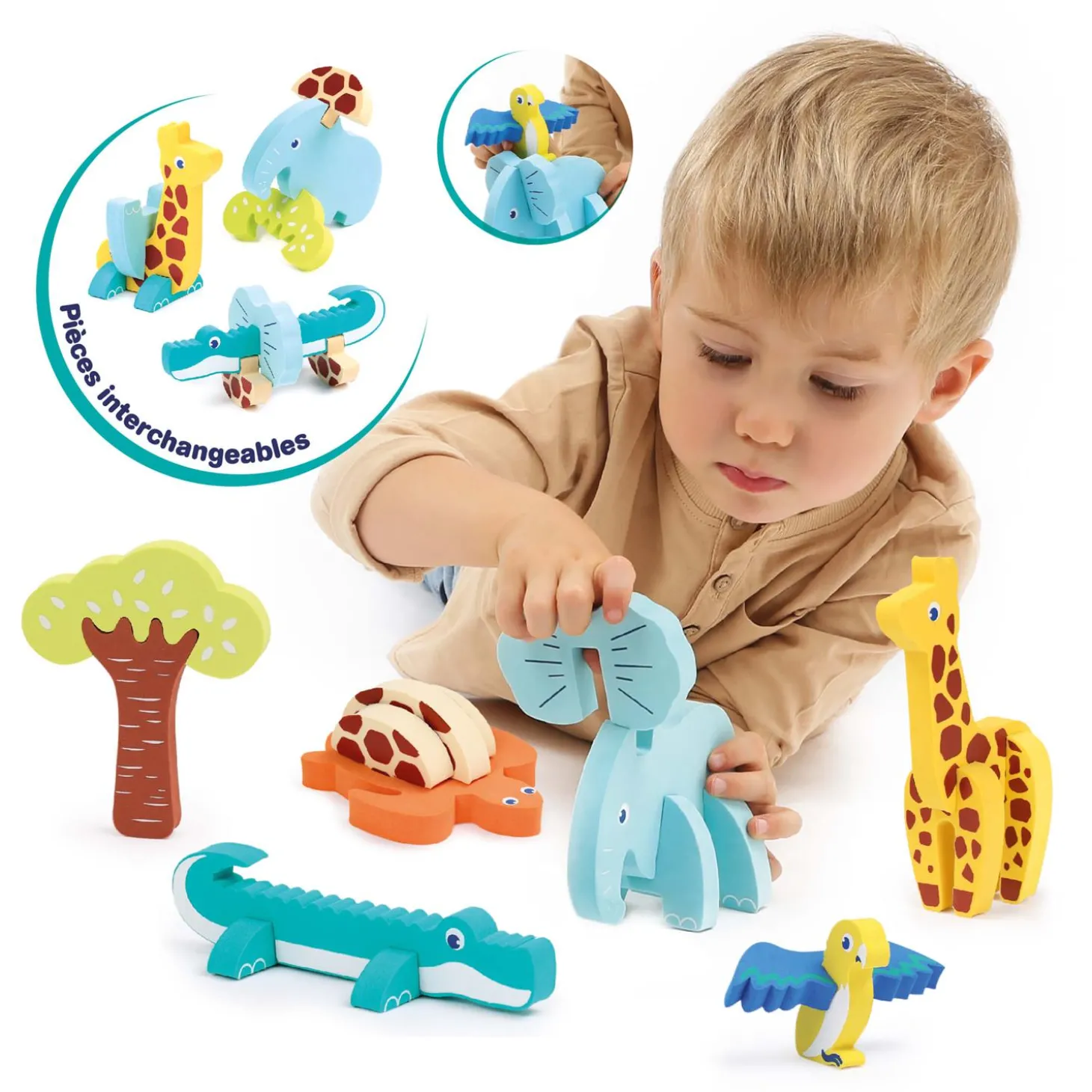 Ludi Puzzle 3d mousse Multicolore