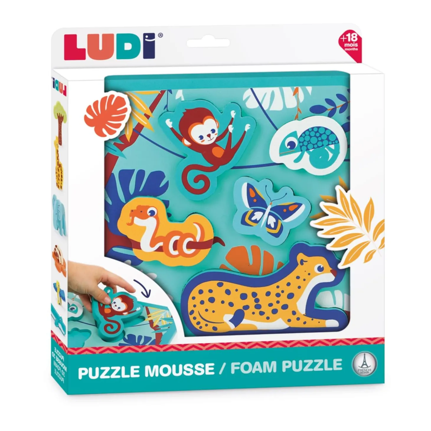 Ludi Puzzle mousse Multicolore