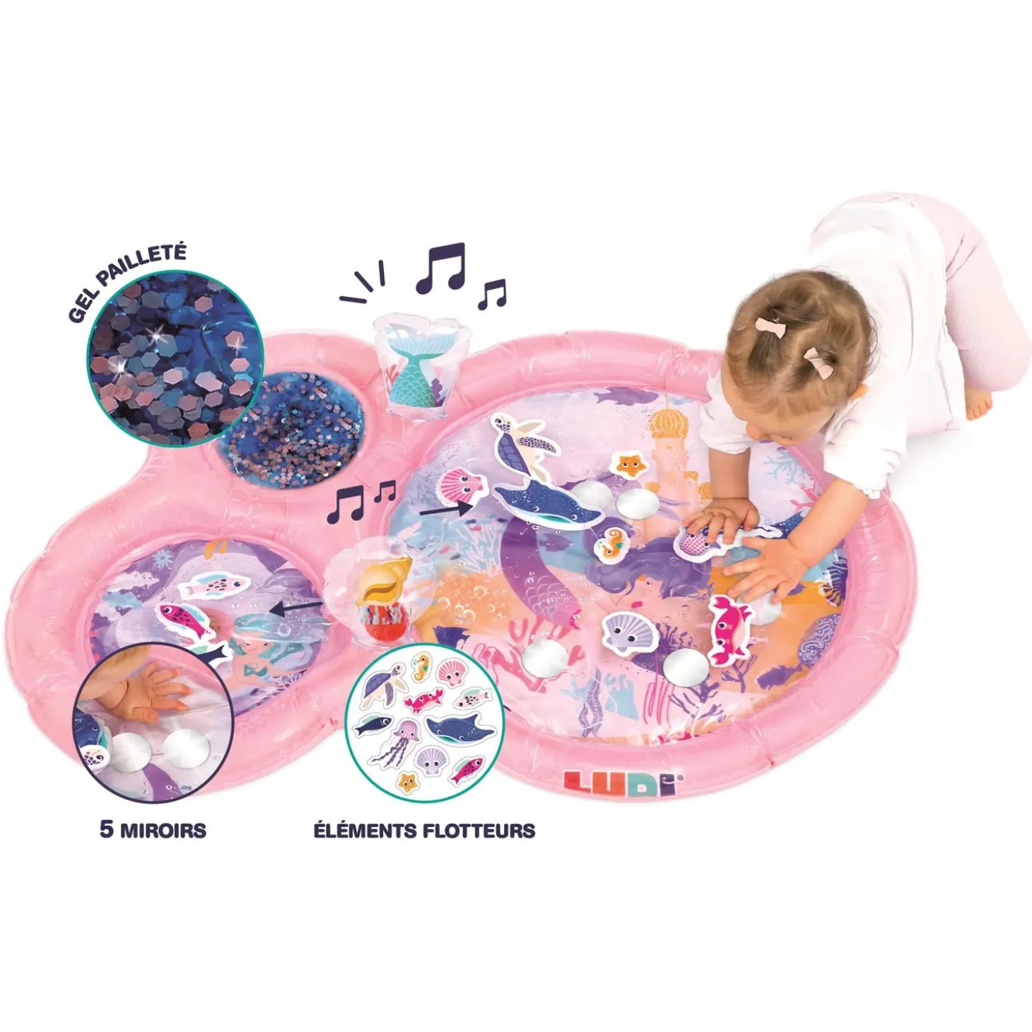 Ludi Tapis d'eau sirene Rose