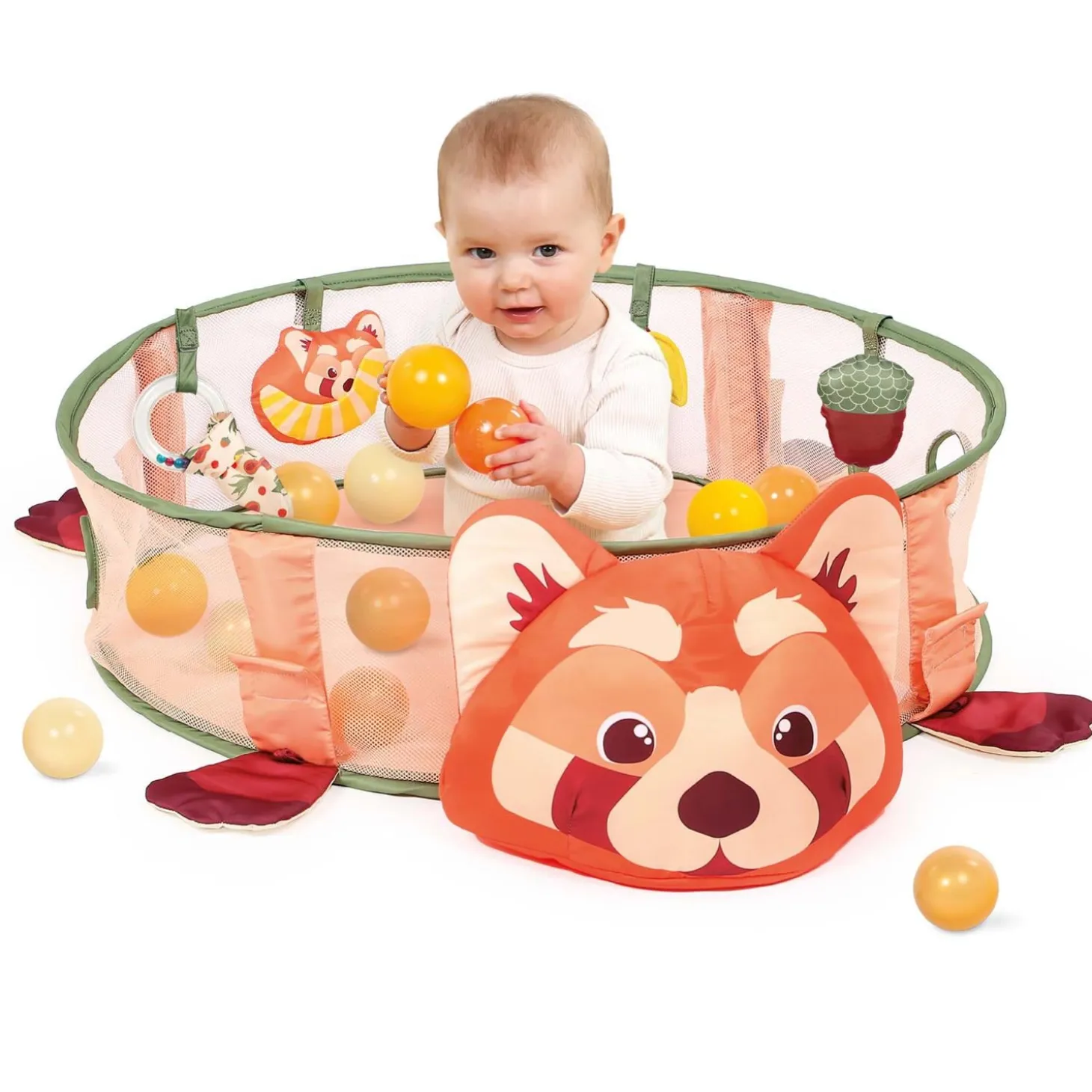 Ludi Tapis et Aire de Jeu Panda Roux Multicolore