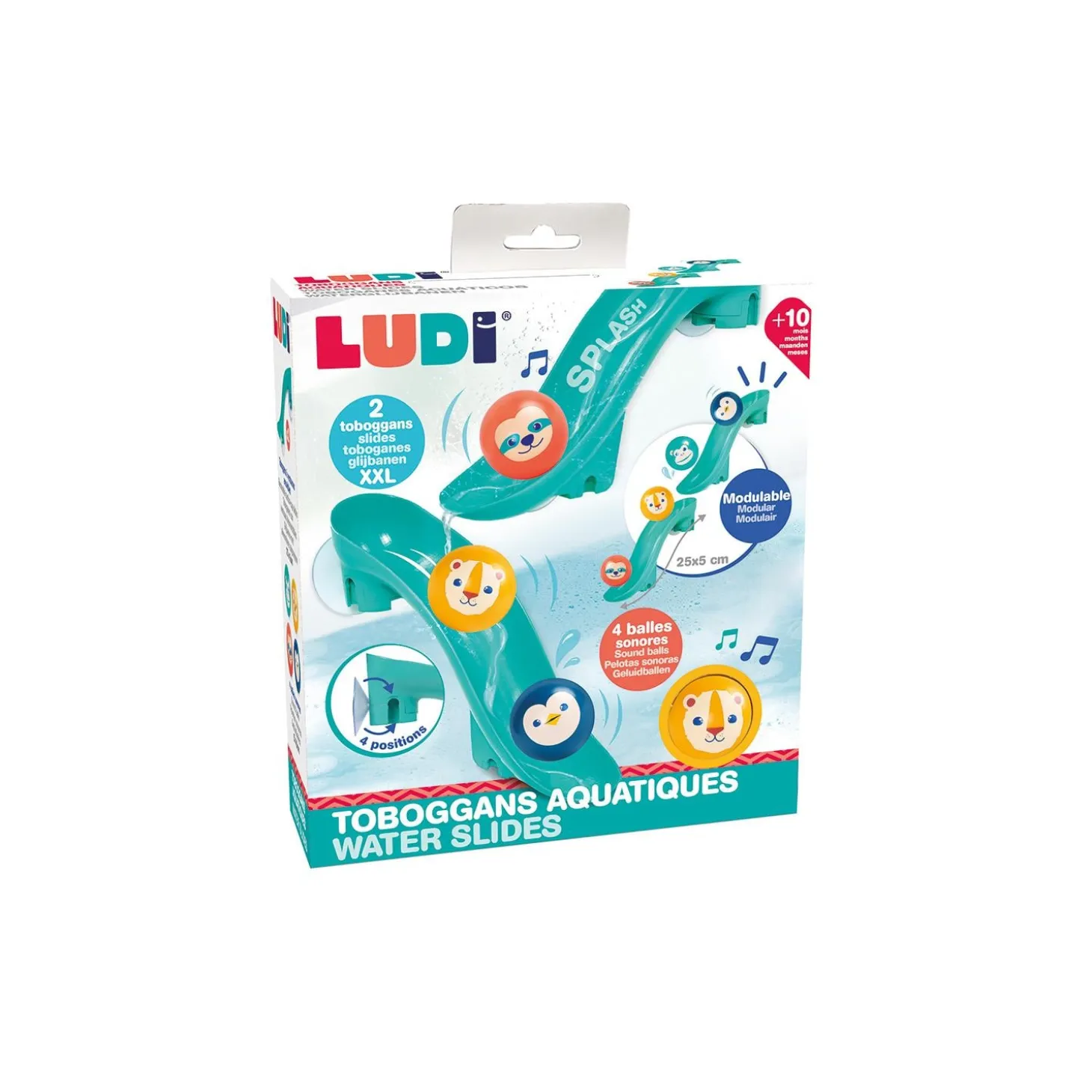 Ludi Toboggan de Bain Multicolore