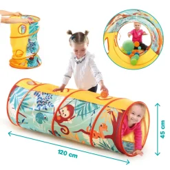 Ludi Tunnel de jeu Multicolore 120 cm
