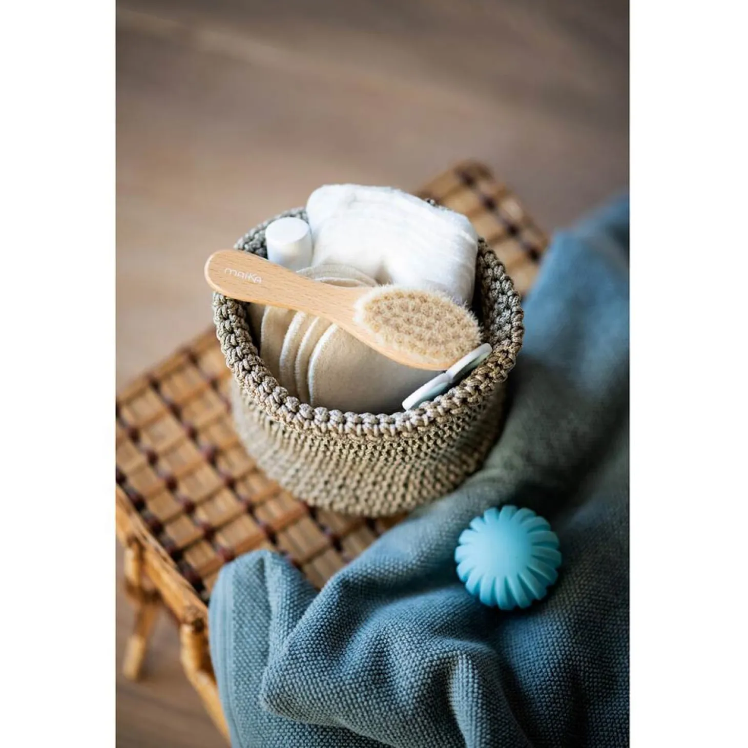 Maïka Brosse douceur en poils naturels Beige
