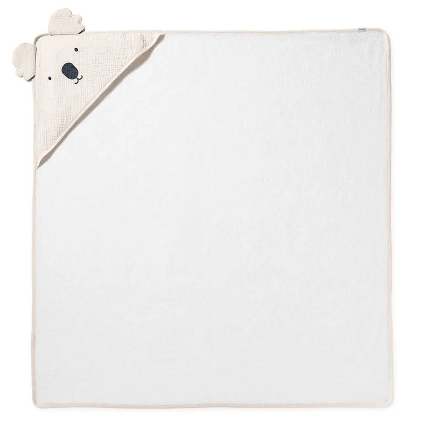 Maïka Cape de bain avec gant Koko/Beige 100x100 cm