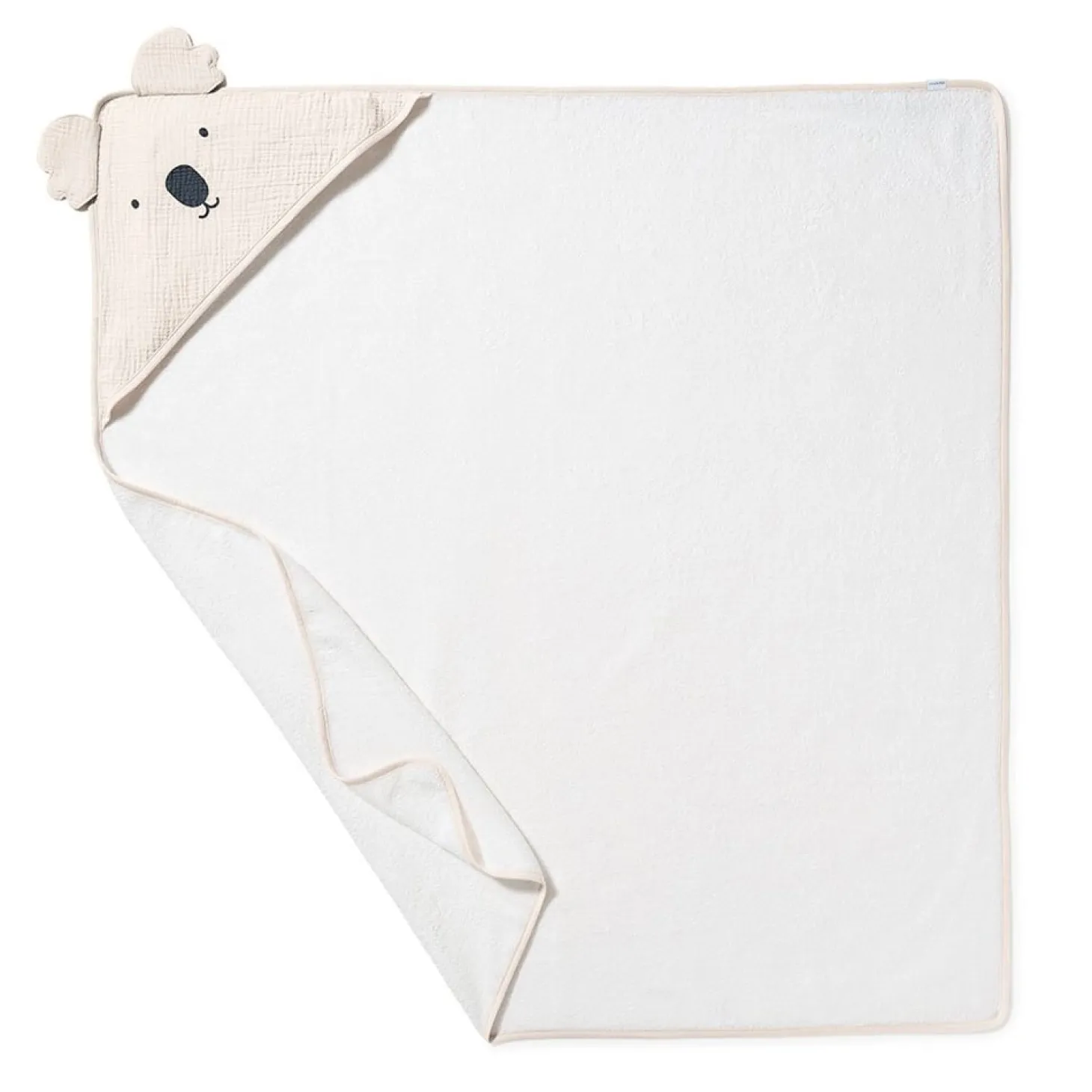 Maïka Cape de bain avec gant Koko/Beige 100x100 cm