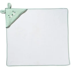 Maïka Cape de bain avec gant Lapin/Vert 100x100 cm