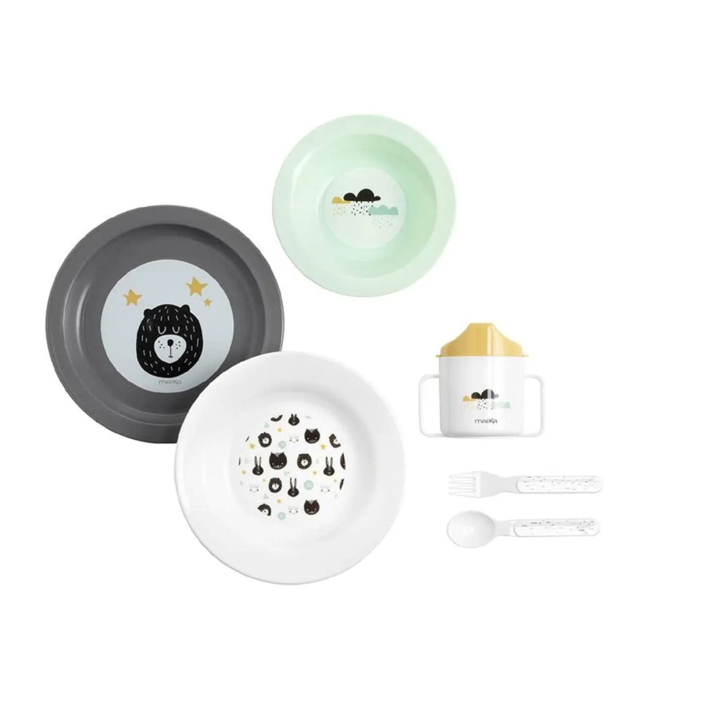 Maïka Coffret Repas Ours Nuage Ourson