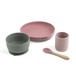 Maïka                    Coffret repas silicone    Rose