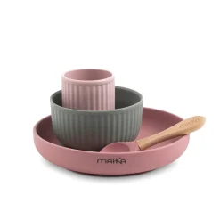 Maïka                    Coffret repas silicone    Rose