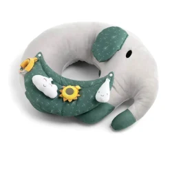 Maïka Coussin d'activités éléphant Gris
