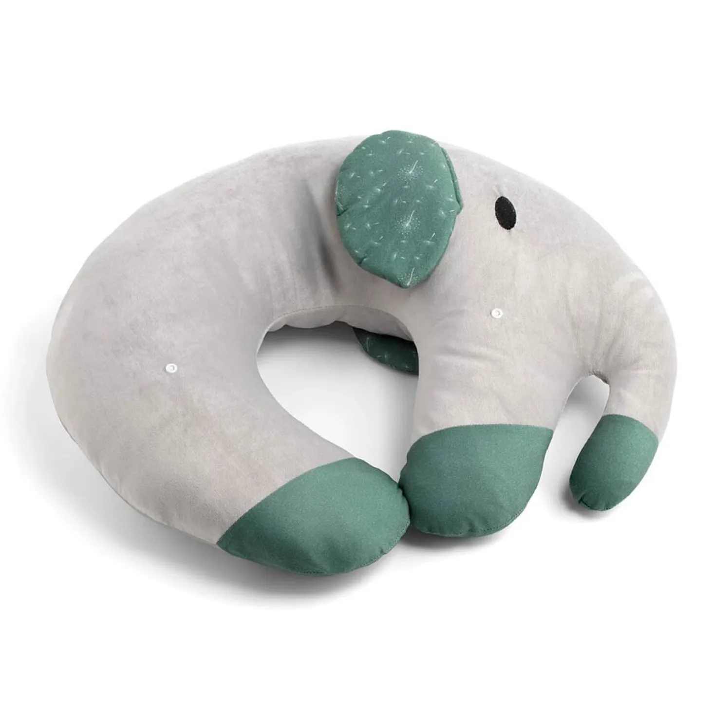 Maïka Coussin d'activités éléphant Gris