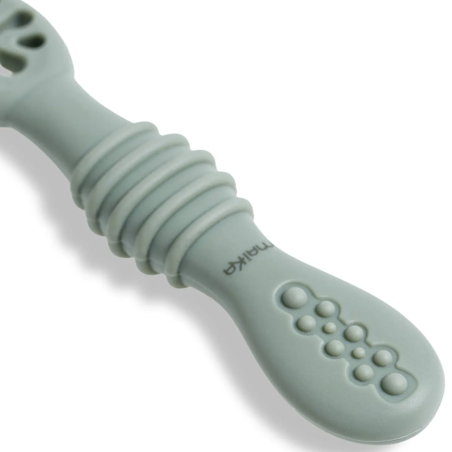Maïka Cuillères d'apprentissage Silicone Vert