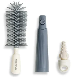 Maïka Double Goupillon Silicone Gris