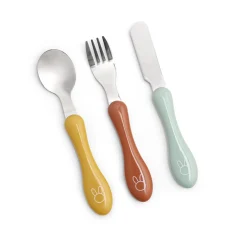 Maïka                    Set de 3 couverts en Inox Lapinou    Multicolore