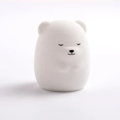 Maïka                    Veilleuse silicone ours    Blanc