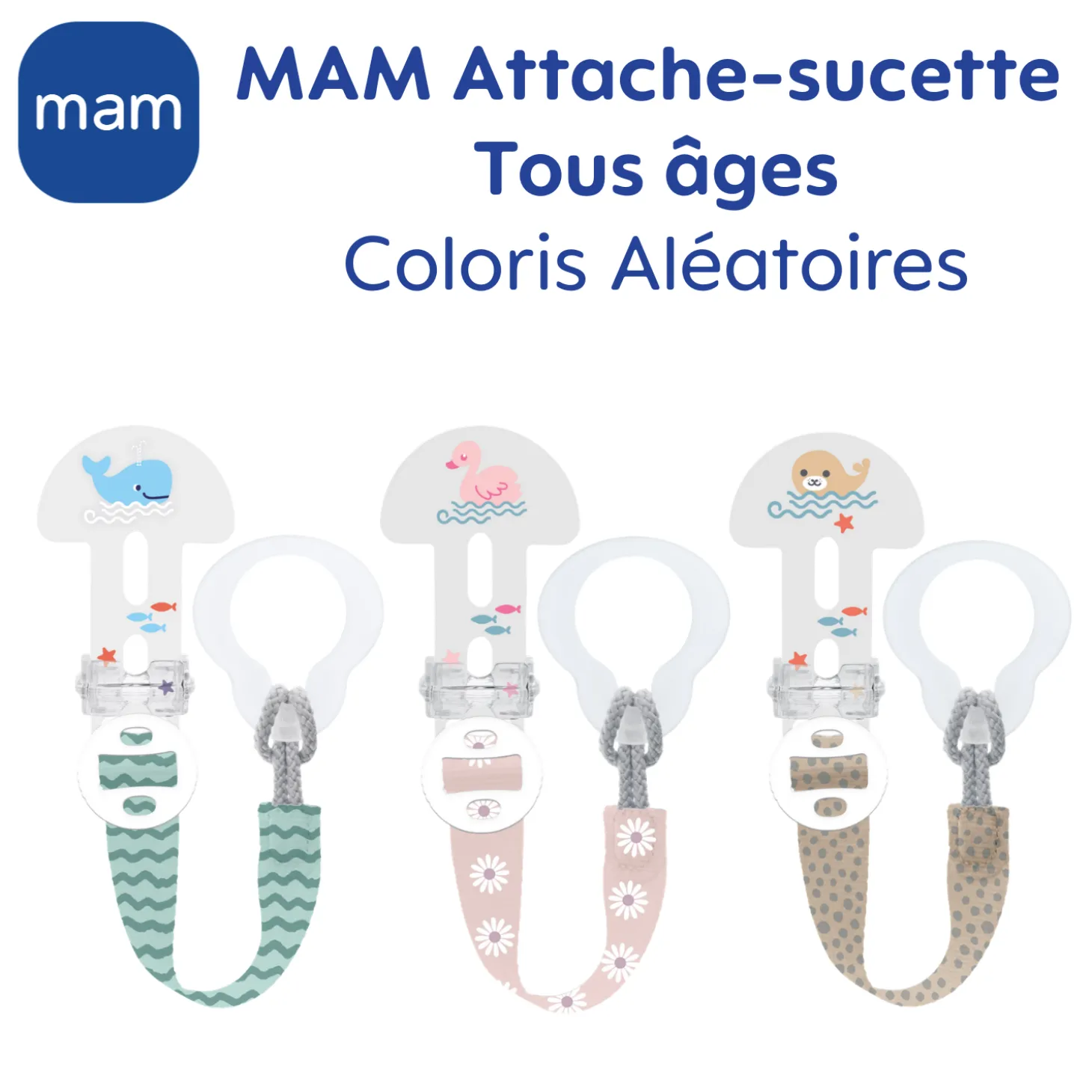 MAM BABY Attache-sucette Panaché
