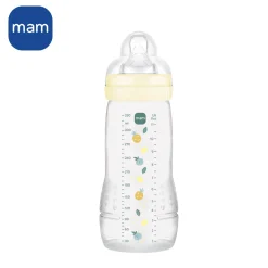 MAM BABY Biberon Easy Active Coloré Tétine Débit X Pearl 330 ml