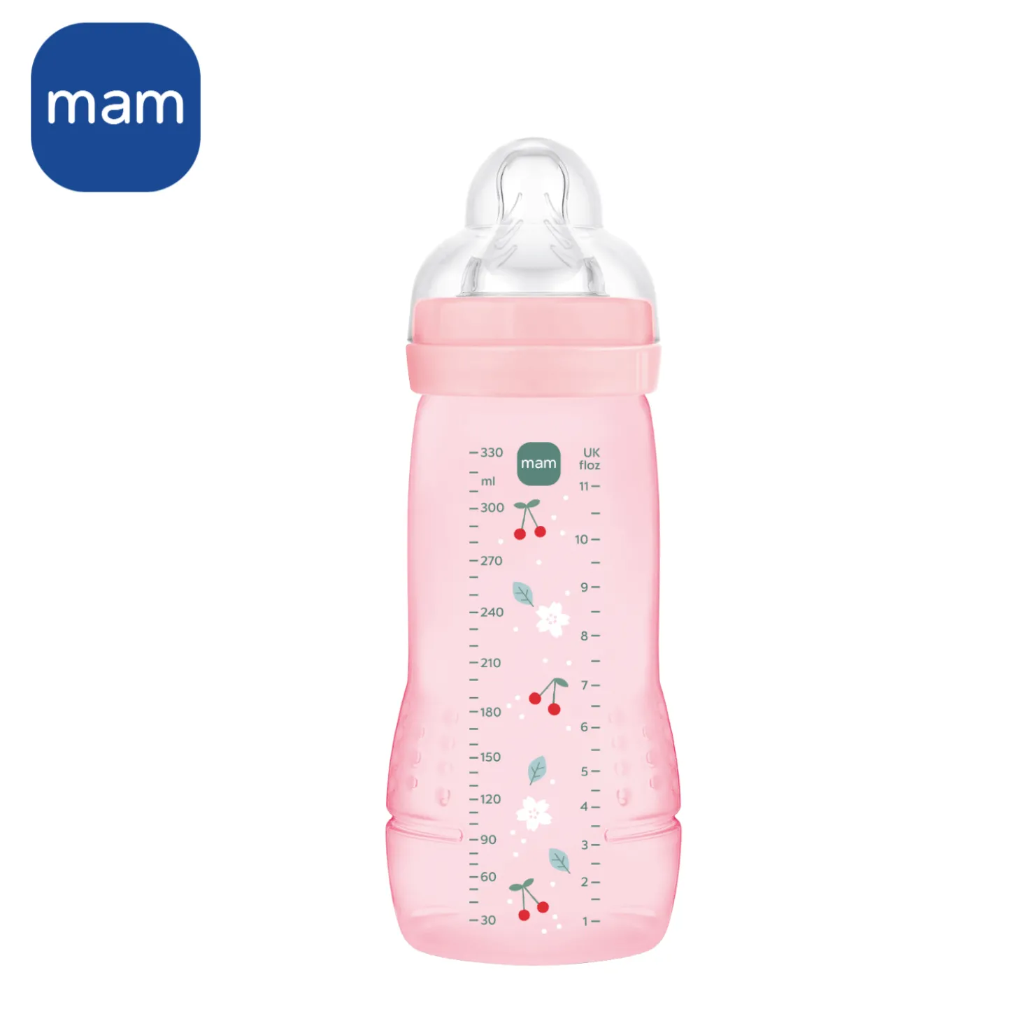 MAM BABY Biberon Easy Active Coloré Tétine Débit X Berry 330 ml