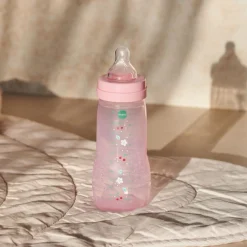 MAM BABY Biberon Easy Active Coloré Tétine Débit X Berry 330 ml