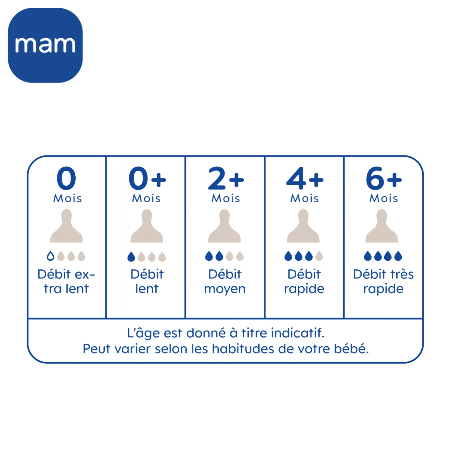 MAM BABY Biberon Easy Active Coloré Tétine Débit X Ice 330 ml
