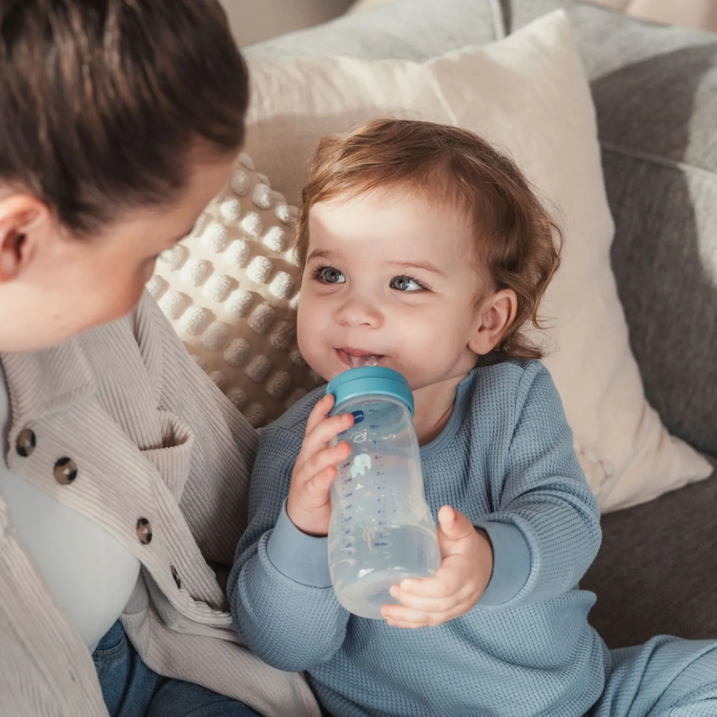 MAM BABY Biberon Easy Active Décoré Tétine Débit X Océan 330 ml