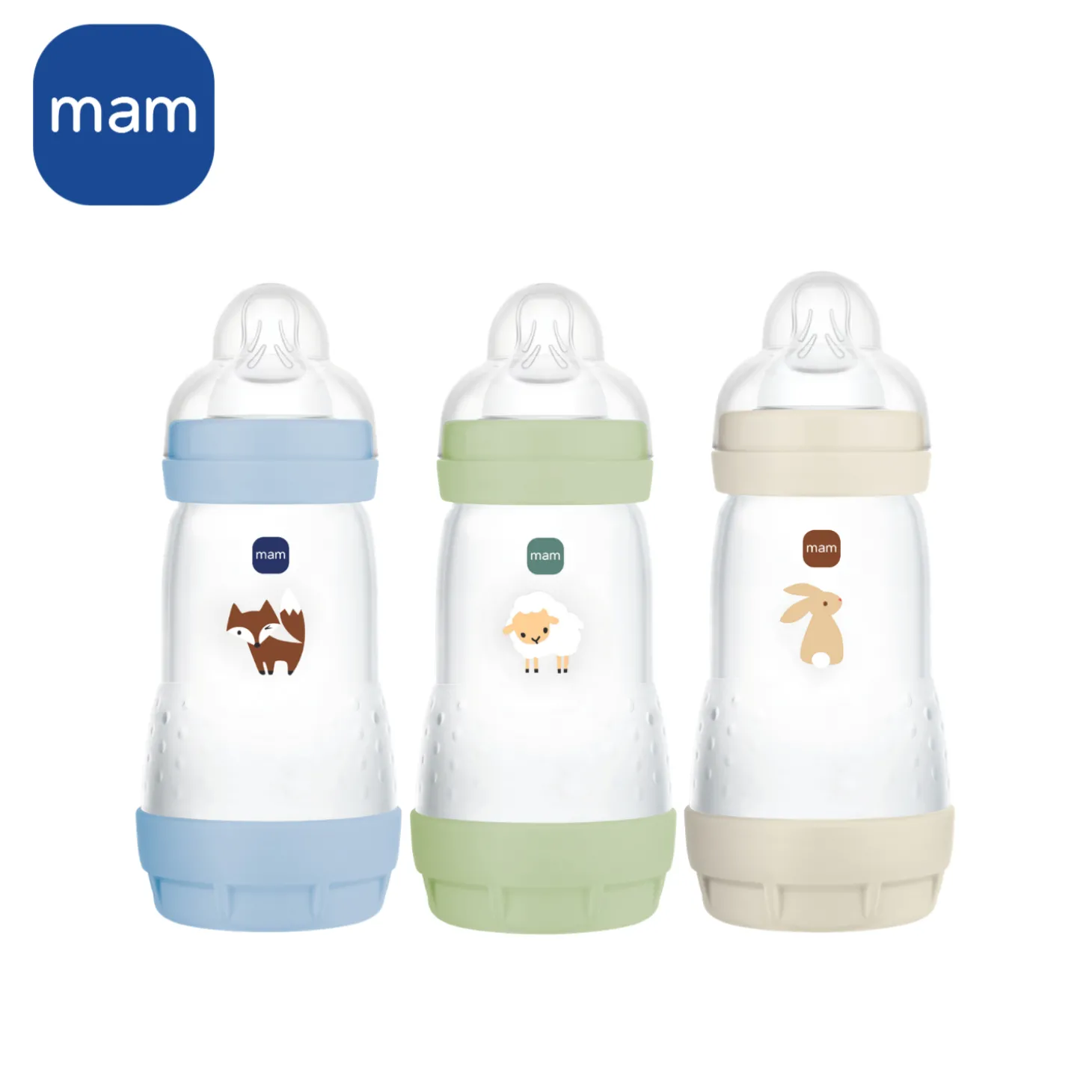 MAM BABY 3 biberons anti-coliques Easy Start Océan 260 ml