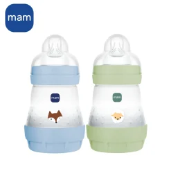 MAM BABY                    2 biberons anti-coliques Easy Start    Océan