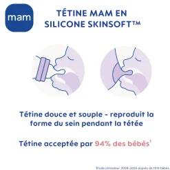MAM BABY                    2 Biberons Easy Active Coloré Tétine Débit X    Berry            330 ml