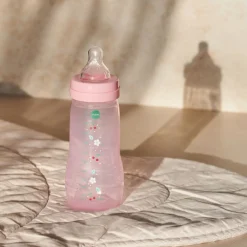 MAM BABY                    2 Biberons Easy Active Coloré Tétine Débit X    Berry            330 ml