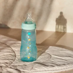MAM BABY                    2 Biberons Easy Active Coloré Tétine Débit X    Ice            330 ml