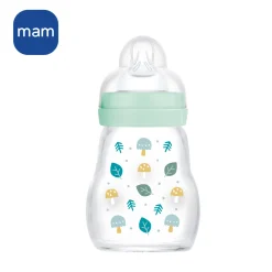 MAM BABY                    Biberon verre    Bleu            170 ml