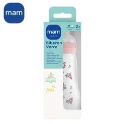 MAM BABY                    Biberon verre    Rose            260 ml