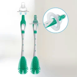 MAM BABY                    Goupillon 2 en 1 biberon & tétine    Panaché
