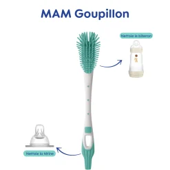 MAM BABY Goupillon 2 en 1 biberon & tétine Panaché