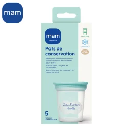 MAM BABY 5 pots de conservation Transparent 120 ml