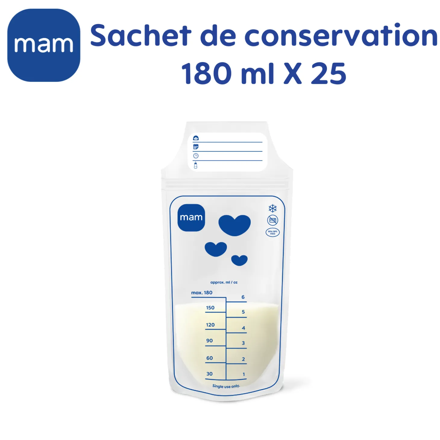 MAM BABY Sachets de conservation 180ml x25