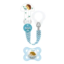 MAM BABY Sucette + attache-sucette Panaché 0-6 mois