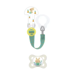 MAM BABY                    Sucette + attache-sucette    Panaché            0-6 mois